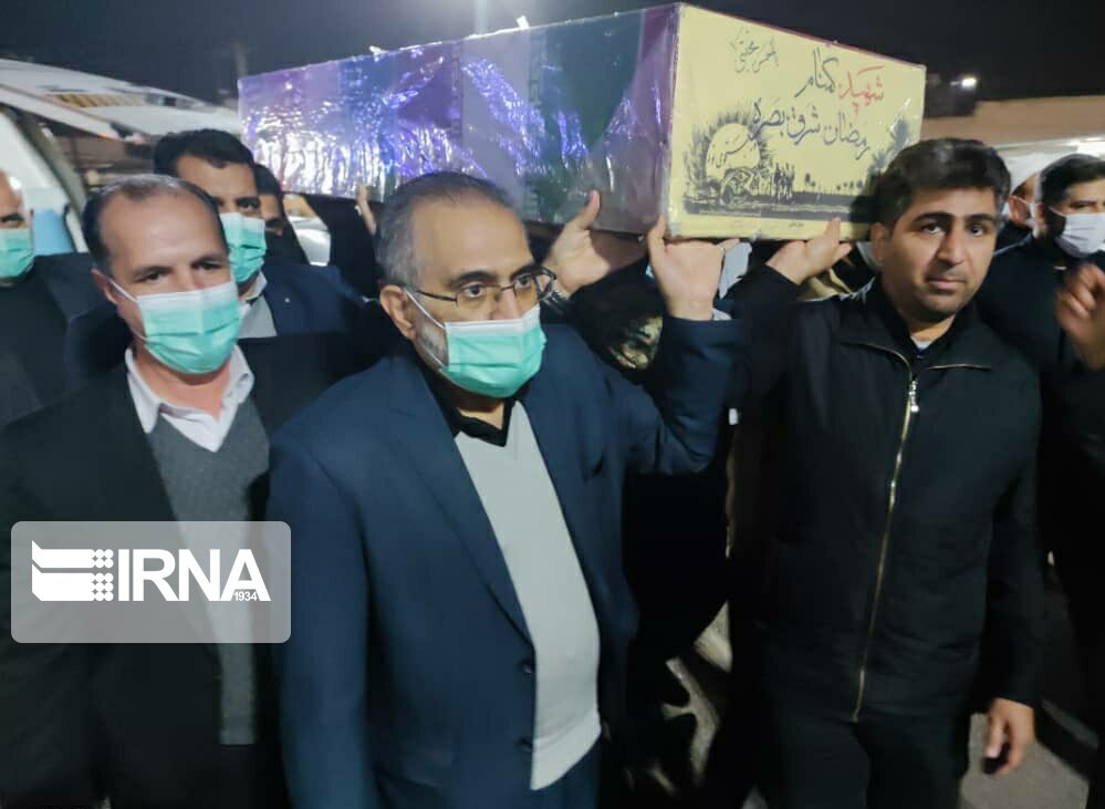 آیین تشییع پیکر مطهر شهید گمنام با حضور معاون  رییس جمهور در اهواز 