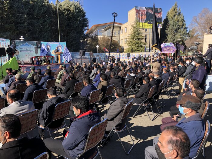 پیکر مطهر شهید گمنام در صدا و سیمای مرکز کرمانشاه به خاک سپرده شد