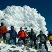 صعود کوهنوردان تکابی به قله برفی "بلقیس"