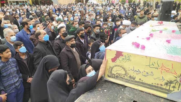 بمیها در استقبال از شهید جاویدالاثر سنگ تمام گذاشتند