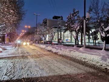 زیبایی شب های برفی در مهاباد