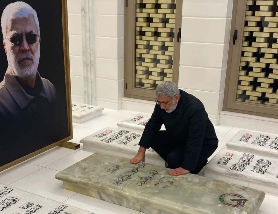 IRGC Qods comdr visits tomb of martyr Abu Mahdi al-Muhandis