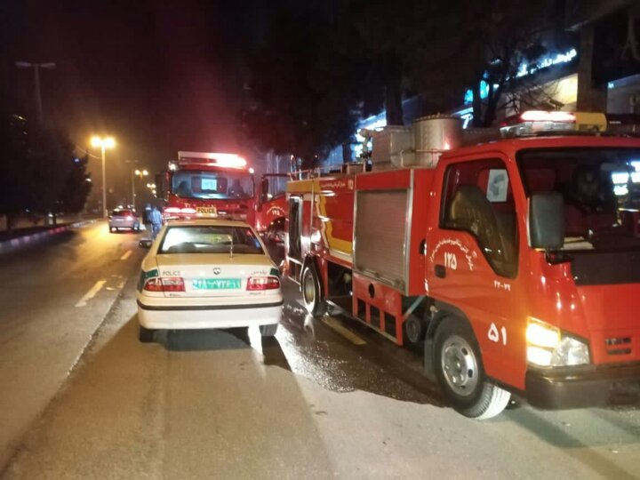 ۴ نفر در آتش‌سوزی باشگاه بدنسازی در شیراز نجات یافتند