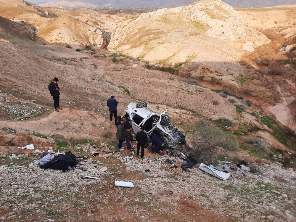 حادثه رانندگی در ۲ محور خوزستان و سقوط مرگبار از ارتفاعات ایذه