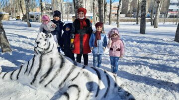 图说伊朗各地举行趣味雪人节