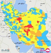 ٢ شهرستان دیگر استان سمنان به حیطه زرد رنگ‌بندی کرونایی اضافه شدند