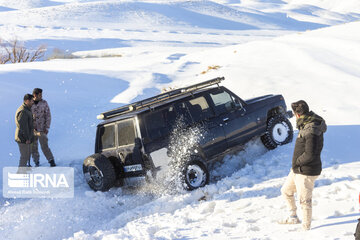 Off-road snow in southwestern Iran