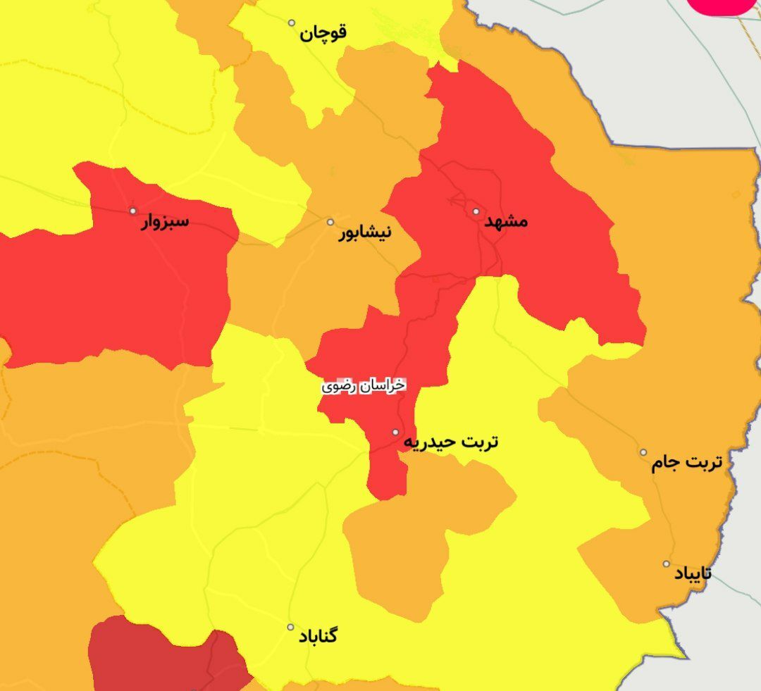 رنگ قرمز کرونایی دومین کلانشهر کشور را فرا گرفت