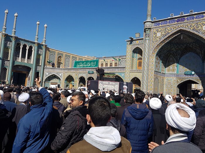 جلوههای ویژه آیین تشییع پیکر آیتالله صافی گلپایگانی در قم