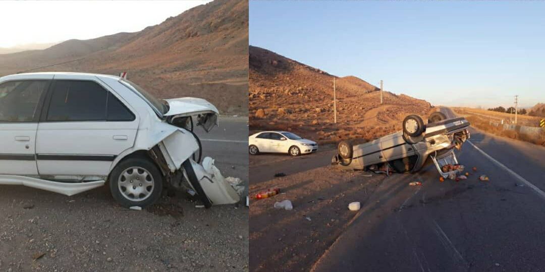 پنج دستگاه خودرو در محور فاروج- شیروان واژگون شد