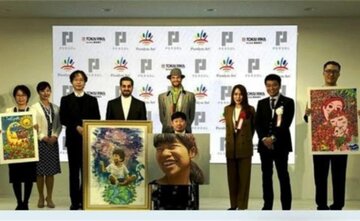 «لبخند جهان» اثر بانوی نقاش گرمساری در جشنواره بین‌المللی ژاپن اول شد