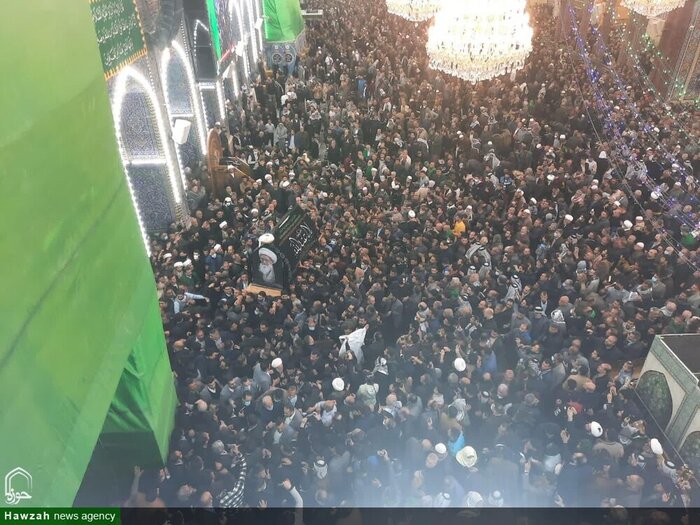 پیکر آیت الله صافی گلپایگانی در کربلا تشییع شد