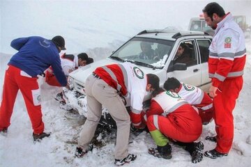 هلال احمر اردبیل به ۲۸۶ نفر گرفتار کولاک امدادرسانی کرد