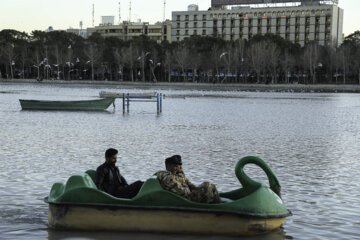 پرواز پرندگان بر فراز زاینده رود