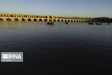 Migratory birds over Zayandeh-Rood River in central Iran