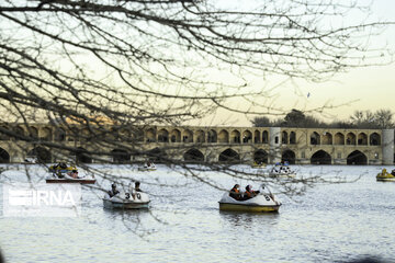 Migratory birds over Zayandeh-Rood River in central Iran