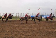 رژه اسب‌های ترکمن در سالروز پیروزی انقلاب برگزار شد