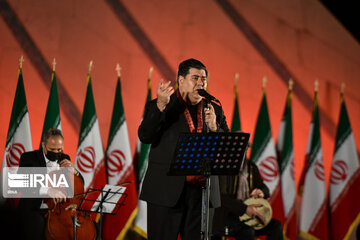 Lighting show at Tehran Azadi Tower to Mark Bahman 22