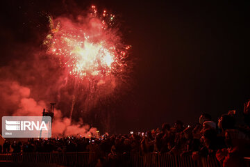 Lighting show at Tehran Azadi Tower to Mark Bahman 22