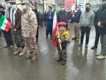 رژه خودروی و موتوری در چهل و سومین سالگرد انقلاب اسلامی در بوکان