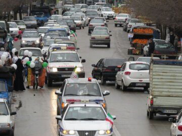 راهپیمائی خودرویی 22بهمن شوط و مرگنلر