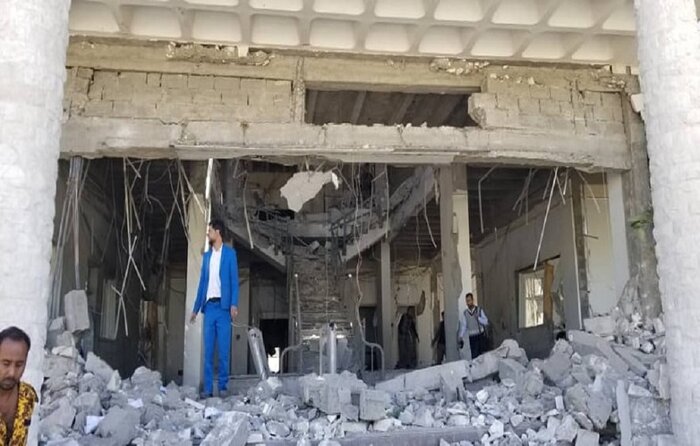 ائتلاف سعودی بار دیگر مرکز ارتباطی یمن را هدف قرار داد 