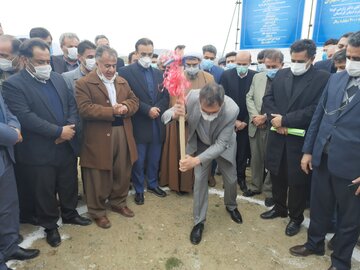 عملیات ساخت تصفیه خانه آب شرب کامیاران با حضور استاندار کردستان آغاز شد
