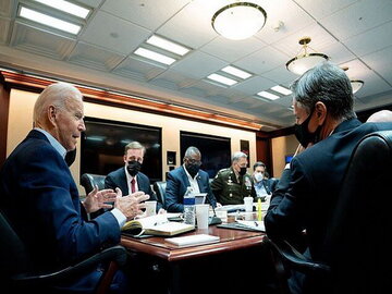 نشست روز یکشنبه بایدن با تیم امنیت ملی کاخ سفید درباره اوکراین