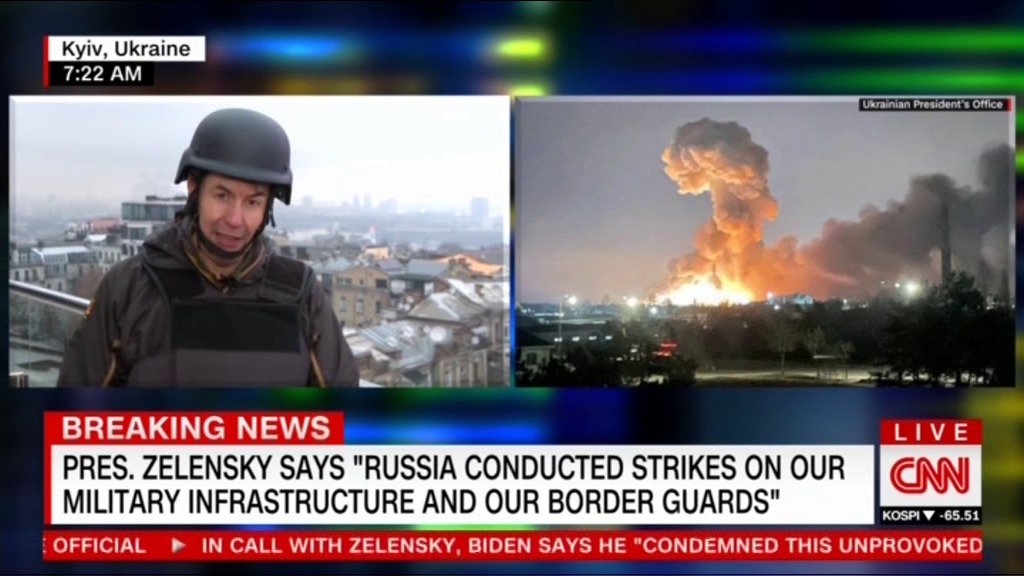 سی ان ان: وقوع ۵ انفجار در فرودگاه بین المللی "بوریس پیل" اوکراین