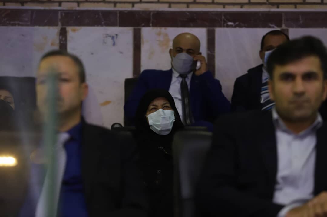 حضور مادر شهید فرجوانی در سالن مسابقات جام تختی 