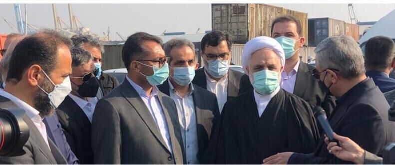 بازدید رییس قوه قضاییه از مجتمع بندری شهید رجایی آغاز شد