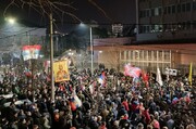 شهروندان صربستانی در حمایت از روسیه در بلگراد تجمع کردند
