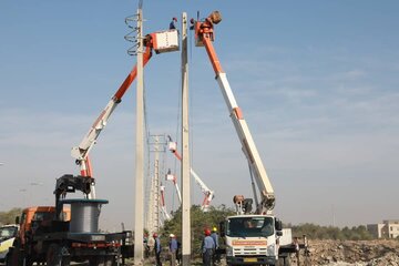 ۵۰ کیلومتر شبکه برق در شمال غرب شهرستان اهواز احداث شد
