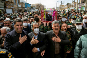 تشییع  پیکر مطهر شهید نیروی انتظامی در کرمانشاه