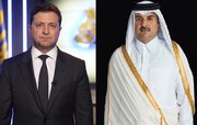 گفت وگوی تلفنی رئیس جمهور اوکراین و امیر قطر