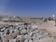 سازه‌های یک تغییر کاربری غیر مجاز زمین کشاورزی در مرودشت فارس تخریب شد 