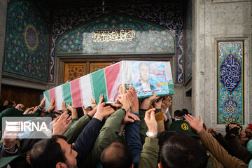 Funeral procession of two IRGC members martyred in Syria held