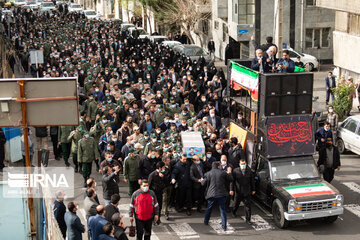 Funeral procession of two IRGC members martyred in Syria held