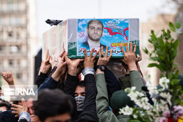 Funeral procession of two IRGC members martyred in Syria held