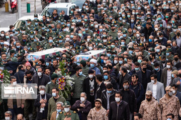 Funeral procession of two IRGC members martyred in Syria held