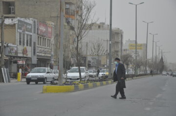 گرد و غبار آسمان شهر ایلام