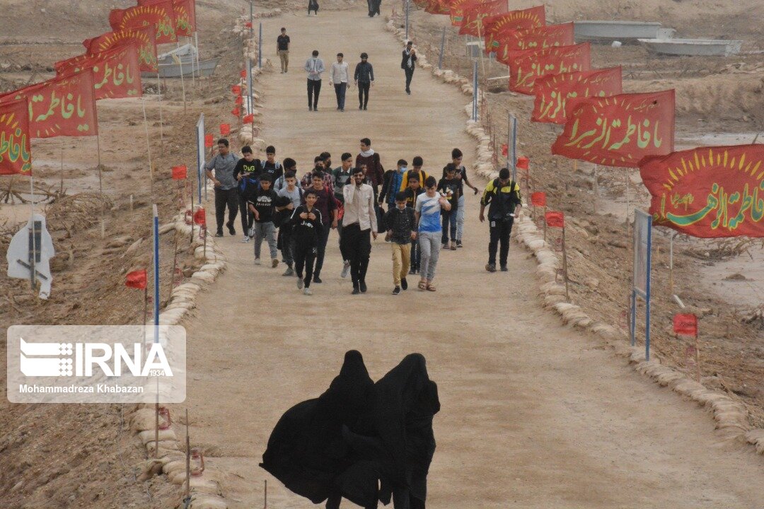 فیلم - یادمان شهدای شلمچه میزبان کاروان‌های راهیان نور 