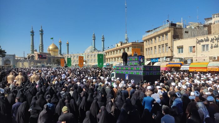 پیکر آیت الله علویگرگانی در حرم مطهر حضرت معصومه(س) به خاک سپرده شد