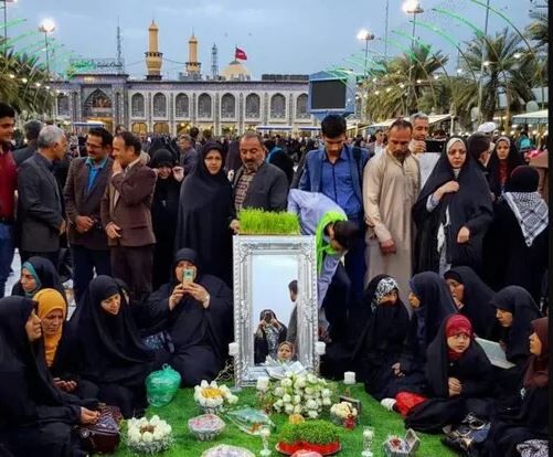 سفره هفت سین بین الحرمین؛ جشنواره نور و نوروز