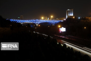 Lighting show at Tabiat Bridge, Tehran's planetarium to Mark Nowruz