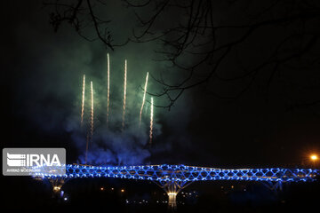 Lighting show at Tabiat Bridge, Tehran's planetarium to Mark Nowruz