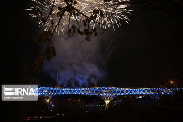 Lighting show at Tabiat Bridge, Tehran's planetarium to Mark Nowruz