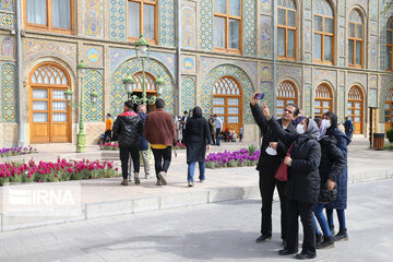 Nowruz tourism in Golestan Palace in Tehran