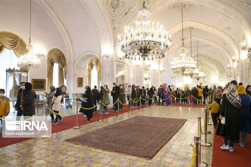 Nowruz tourism in Golestan Palace in Tehran