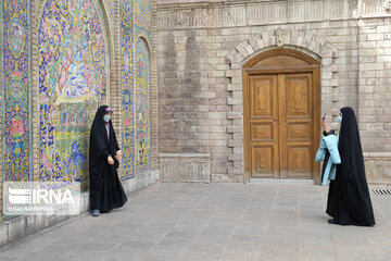 Nowruz tourism in Golestan Palace in Tehran